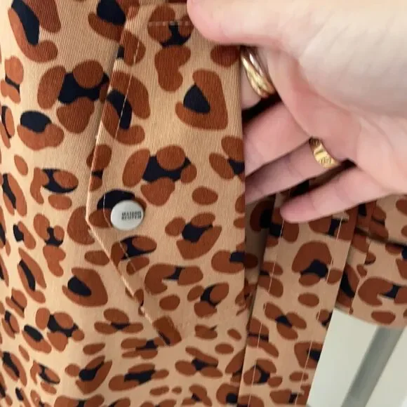 Scotch & Soda RARE Women's Leopard Trench Coat XS - Picture 4 of 10